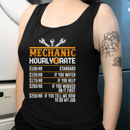 Best Mechanic Life Shirt, Funny Mechanic UnisexT-Shirt/Hoodie/Sweatshirt HLT00 - Best Mechanic Gifts Hourly Rate Mechanics Tees Men's Funny Mechanic T-Shirt Black Small