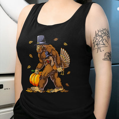 Best Thanksgiving Family Shirt , Funny Thanksgiving UnisexT-Shirt/Hoodie/Sweatshirt HLT00 - Bigfoot Pilgrim Turkey Pumpkin Thanksgiving Day Boys Men T-Shirt