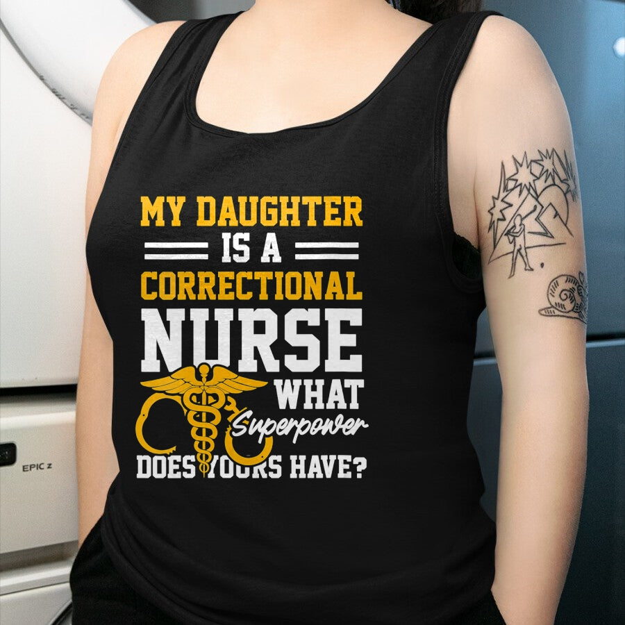 Funny Nurse Shirt, Nurse Unisex T-Shirt/Hoodie/Sweatshirt HLT00 - Womens Correctional Nurse Daughter Nursing RN V-Neck T-Shirt