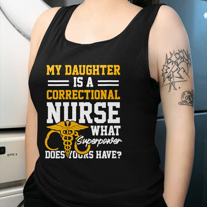 Funny Nurse Shirt, Nurse Unisex T-Shirt/Hoodie/Sweatshirt HLT00 - Womens Correctional Nurse Daughter Nursing RN V-Neck T-Shirt