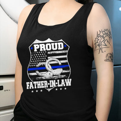 Gift for Dad Shirt, Funny Dad Unisex T-Shirt/Hoodie/Sweatshirt HLT00 – Proud Father-in-law Of Police Officer gift Police Officer T-Shirt