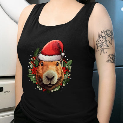 Cute Capybara Shirt, Funny Capybara Unisex T-Shirt/Hoodie/Sweatshirt HLT00 - Funny Christmas Capybara Long Sleeve T-Shirt