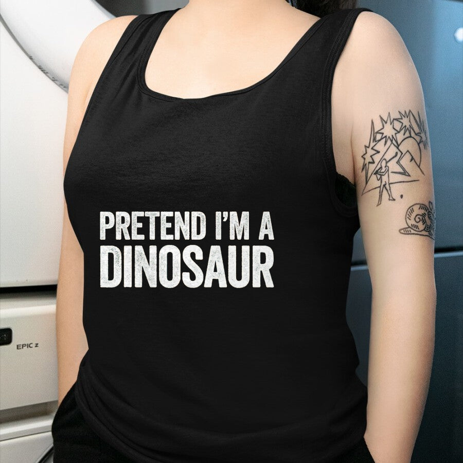 Best Dinosaur Lover Shirt, Funny Dinosaur UnisexT-Shirt/Hoodie/Sweatshirt HLT00 - Pretend I_m A Dinosaur Shirt Adult Kids Men Women Costume T-Shirt, Men, Black, Medium