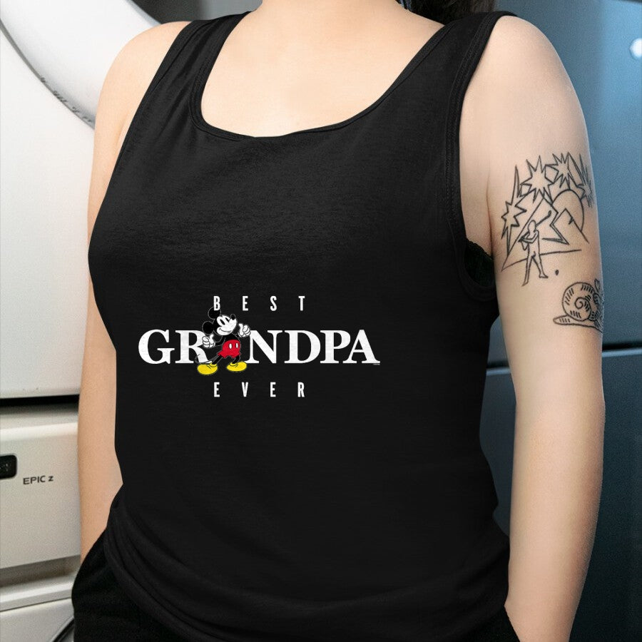 Best Grandpa Shirt, Proud Grandpa Unisex T-Shirt/Hoodie/Sweatshirt HLT00 - Disney Mickey Mouse Thumbs Up Best Grandpa Ever Father���s Day T