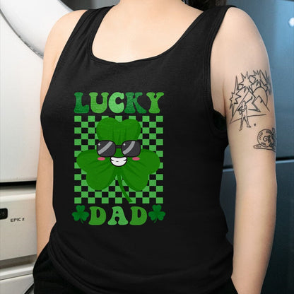 Gift for Dad Shirt, Funny Dad Unisex T-Shirt/Hoodie/Sweatshirt HLT00 – Lucky Dad Rainbow St Patricks Day Lucky Dad T-Shirt