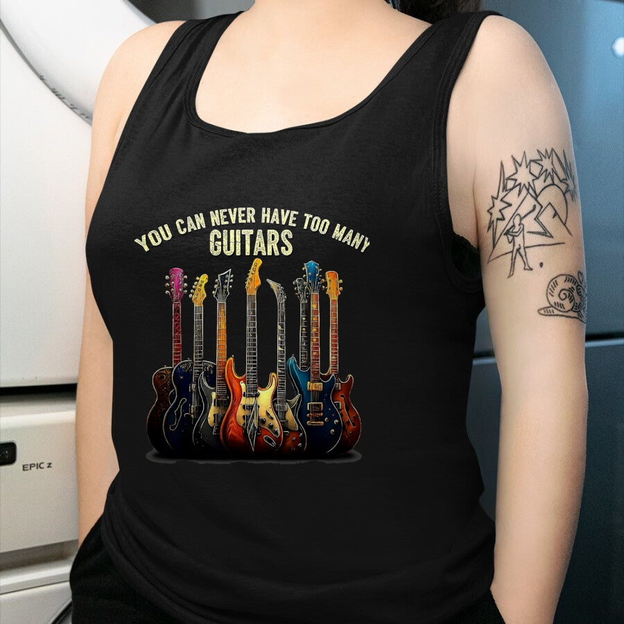 Guitar Lover Shirt, Funny Guitar UnisexT-Shirt/Hoodie/Sweatshirt HLT00 - Funny Music You Can Never Have Too Many Guitars T-Shirt, Men, Black, 3X-Large