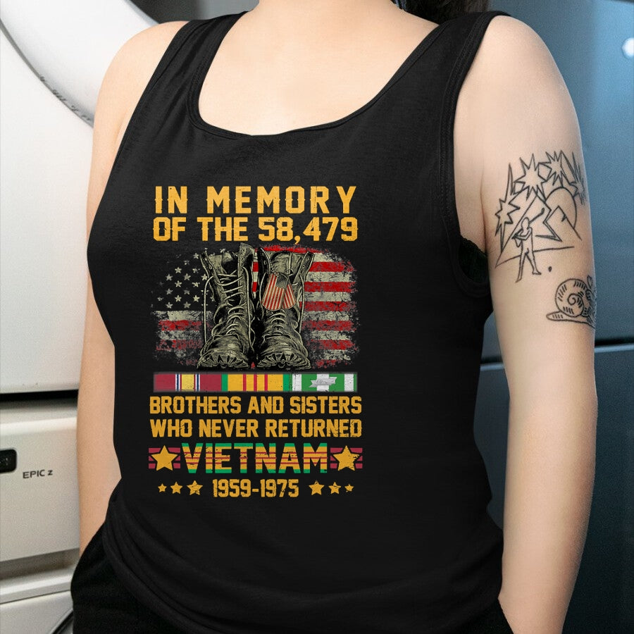 Proud Veteran Shirt, Funny Veteran UnisexT-Shirt/Hoodie/Sweatshirt HLT00 - in Memory of The 58479 Brothers and Sisters Vietnam Veteran T-Shirt