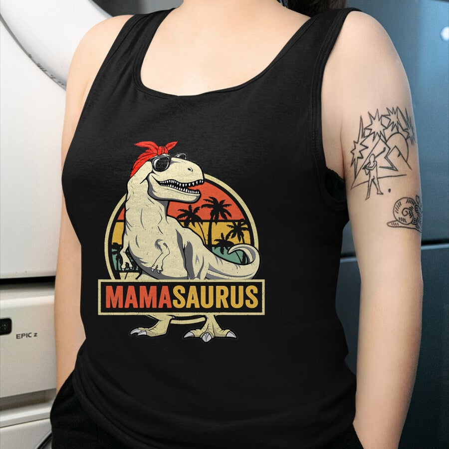 Gift for Mom Shirt, Funny Mom Unisex T-Shirt/Hoodie/Sweatshirt HLT00 - Mamasaurus T Rex Dinosaur Mama Saurus Family Matching Women T-Shirt