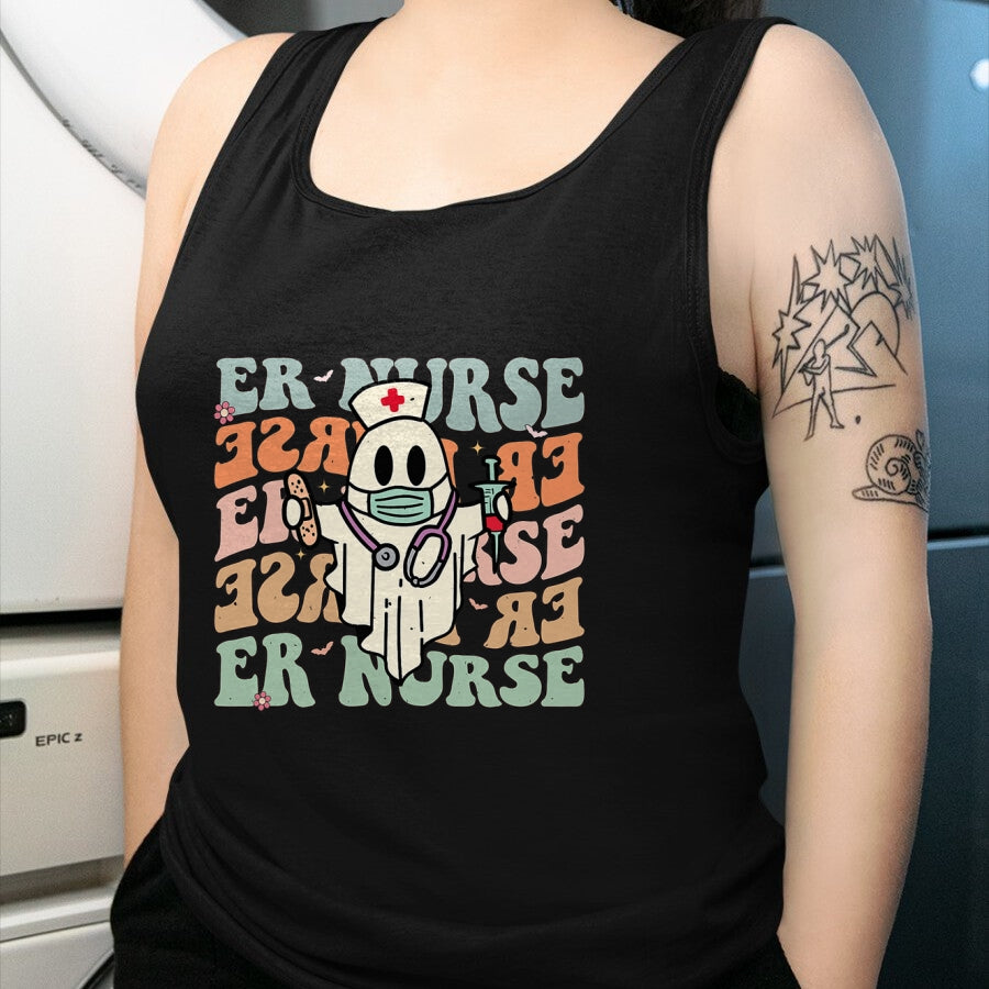 Funny Nurse Shirt, Nurse Unisex T-Shirt/Hoodie/Sweatshirt HLT00 - Groovy Emergency Room Nurse Funny Halloween Costume ER Nurse T-Shirt