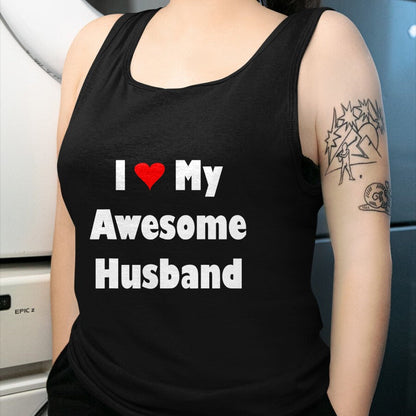 Best Wife Shirt, Wife and Husband Unisex T-Shirt/Hoodie/Sweatshirt HLT00 - Womens My Husband Is Awesome Tee I Love My Awesome Husband T-Shirt
