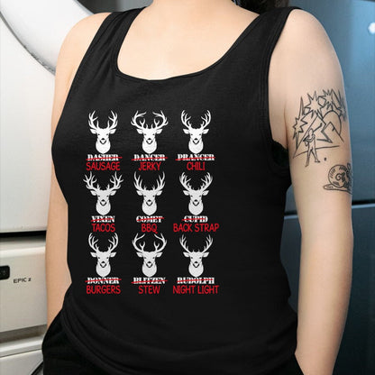 Funny Hunting Shirt, Gift For Hunting Lover Unisex T-Shirt/Hoodie/Sweatshirt HLT00 - Deer Hunting Gift Hunter of All Santa_s Reindeer T-Shirt