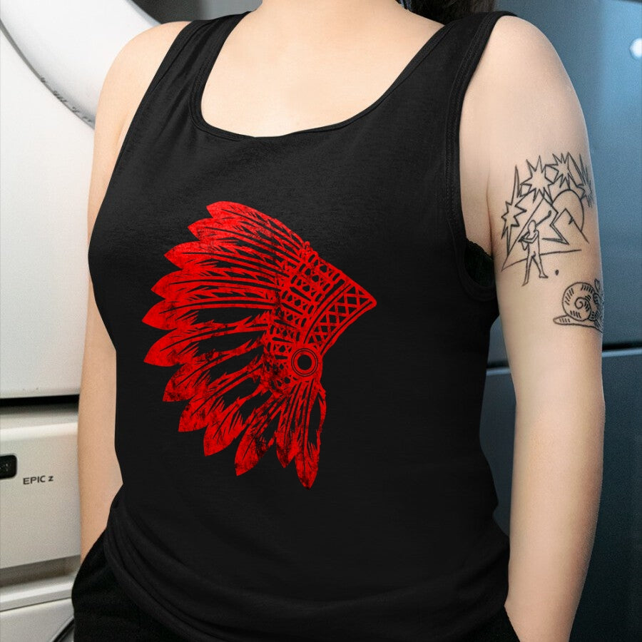 Native American T-Shirts, Vintage Native American Unisex T-Shirt/Hoodie/Sweatshirt HLT00 - Native American Feather Headdress Indian Chief Tribes Pride