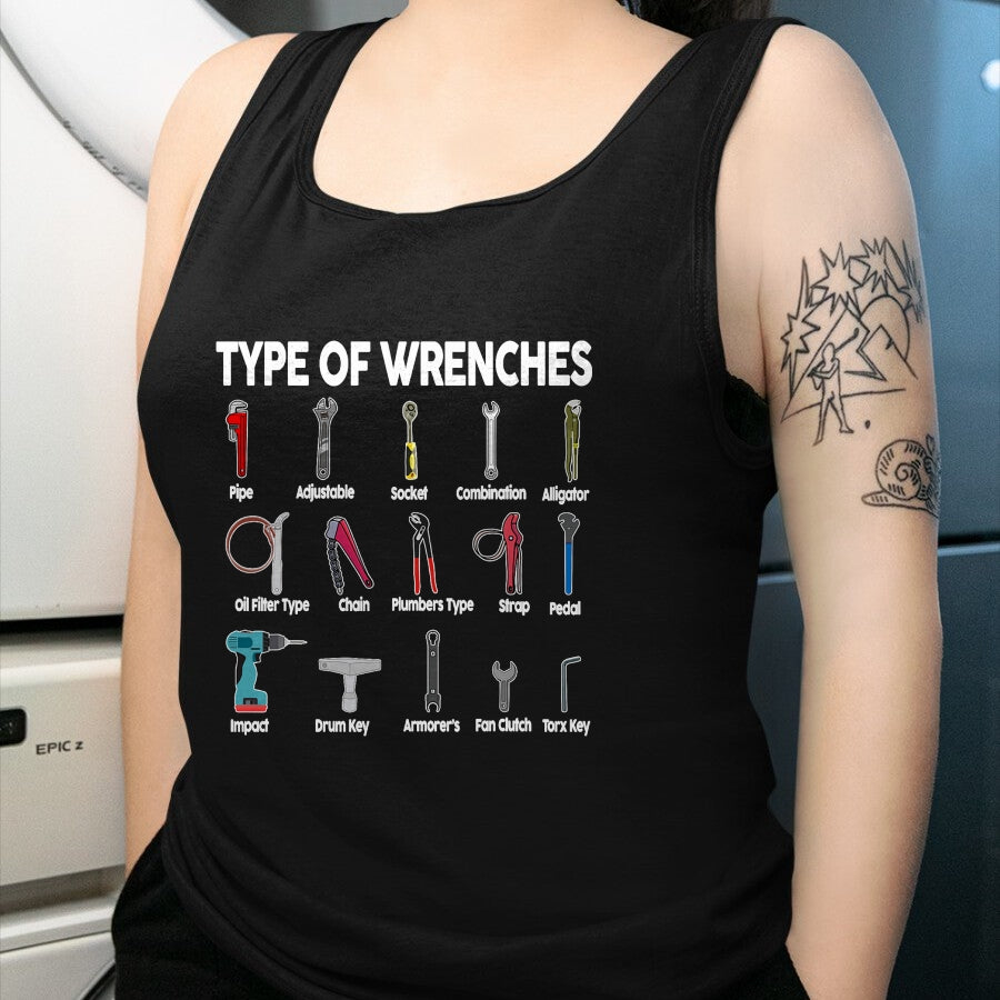 Best Mechanic Life Shirt, Funny Mechanic UnisexT-Shirt/Hoodie/Sweatshirt HLT00 - Toddler Mechanic Types of Wrenches Technician Kids Boy T-Shirt