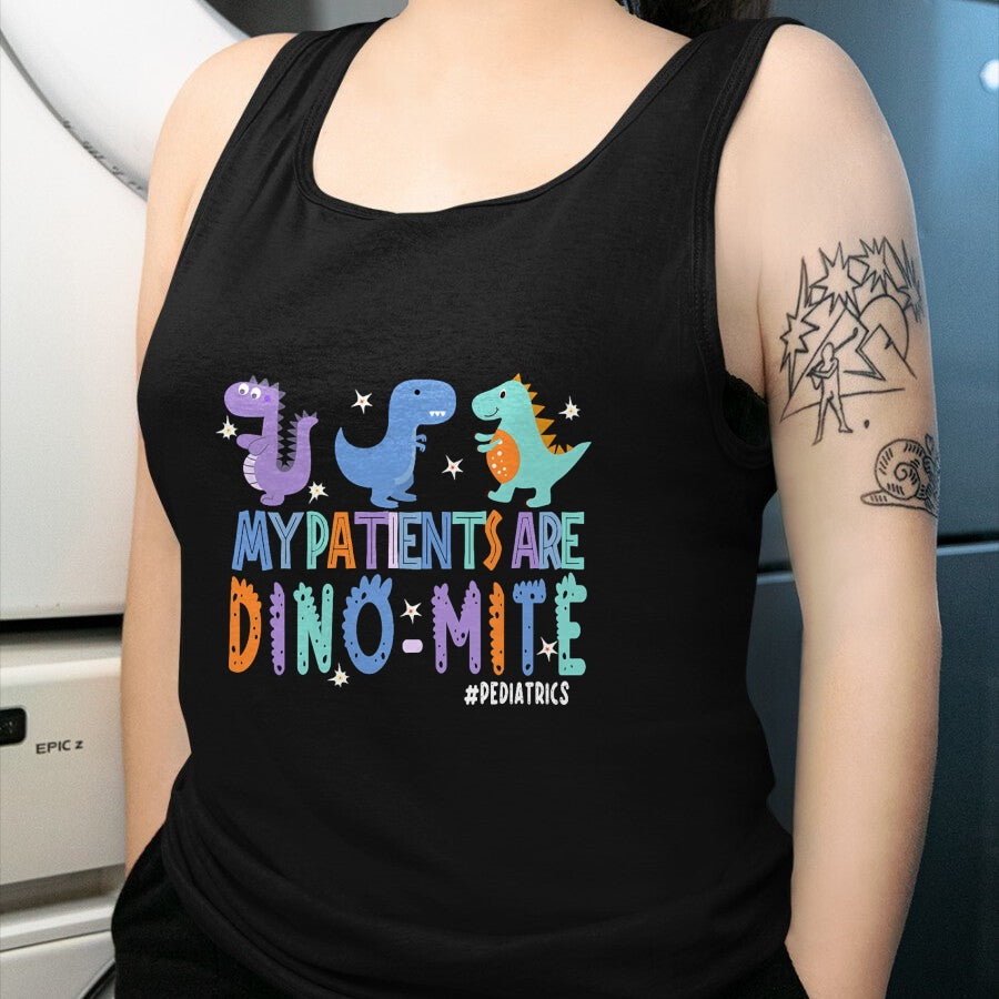 Funny Nurse Shirt, Nurse Unisex T-Shirt/Hoodie/Sweatshirt HLT00 -Funny Pediatric Nurse Life My Patient Are Dinomite Nurse Day T-Shirt