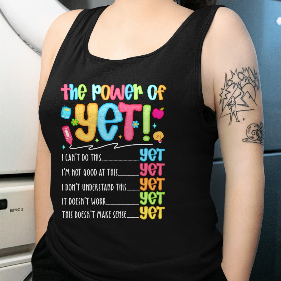 Best Teacher Shirt, Funny Teacher UnisexT-Shirt/Hoodie/Sweatshirt HLT00 - Growth Mindset Teacher Kindness Power of Yet Inspirational T-Shirt