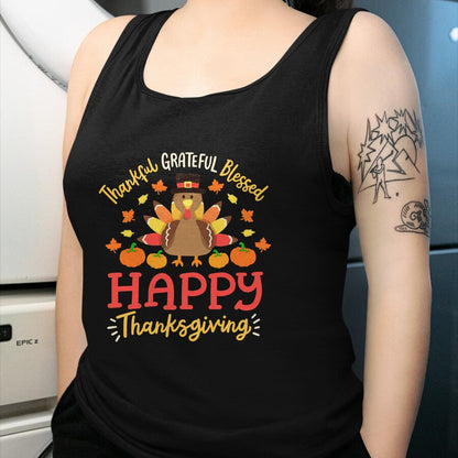 Best Thanksgiving Family Shirt , Funny Thanksgiving UnisexT-Shirt/Hoodie/Sweatshirt HLT00 - Thankful Grateful Blessed Happy Thanksgiving Turkey Gobble T-Shirt