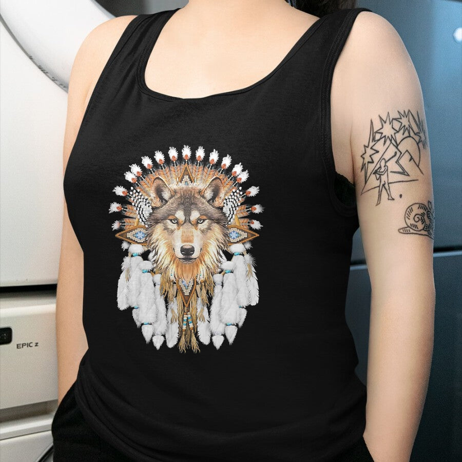 Native American T-Shirts, Vintage Native American Unisex T-Shirt/Hoodie/Sweatshirt HLT00 - Native American Wolf Feather