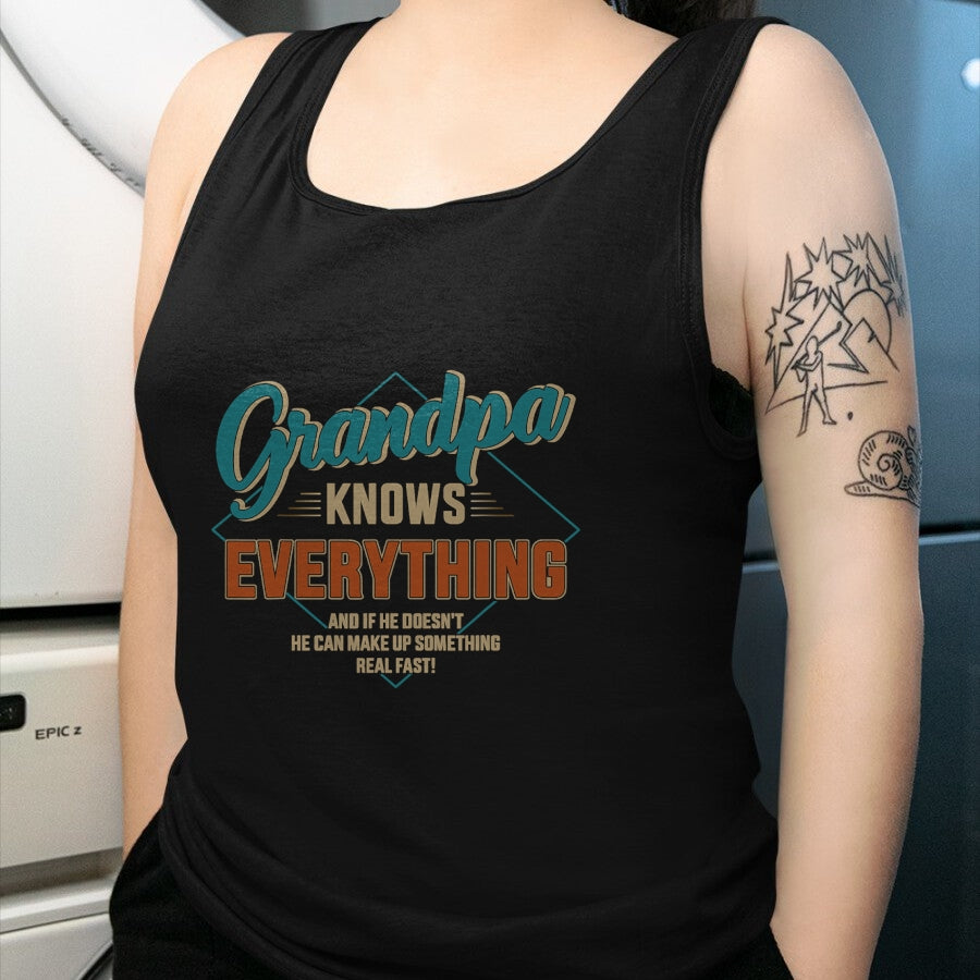 Best Grandpa Shirt, Proud Grandpa Unisex T-Shirt/Hoodie/Sweatshirt HLT00 - Funny grandpa knows everything for father's day T-Shirt (1)