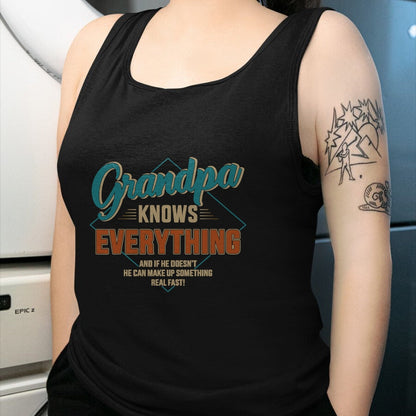 Best Grandpa Shirt, Proud Grandpa Unisex T-Shirt/Hoodie/Sweatshirt HLT00 - Funny grandpa knows everything for father's day T-Shirt (1)