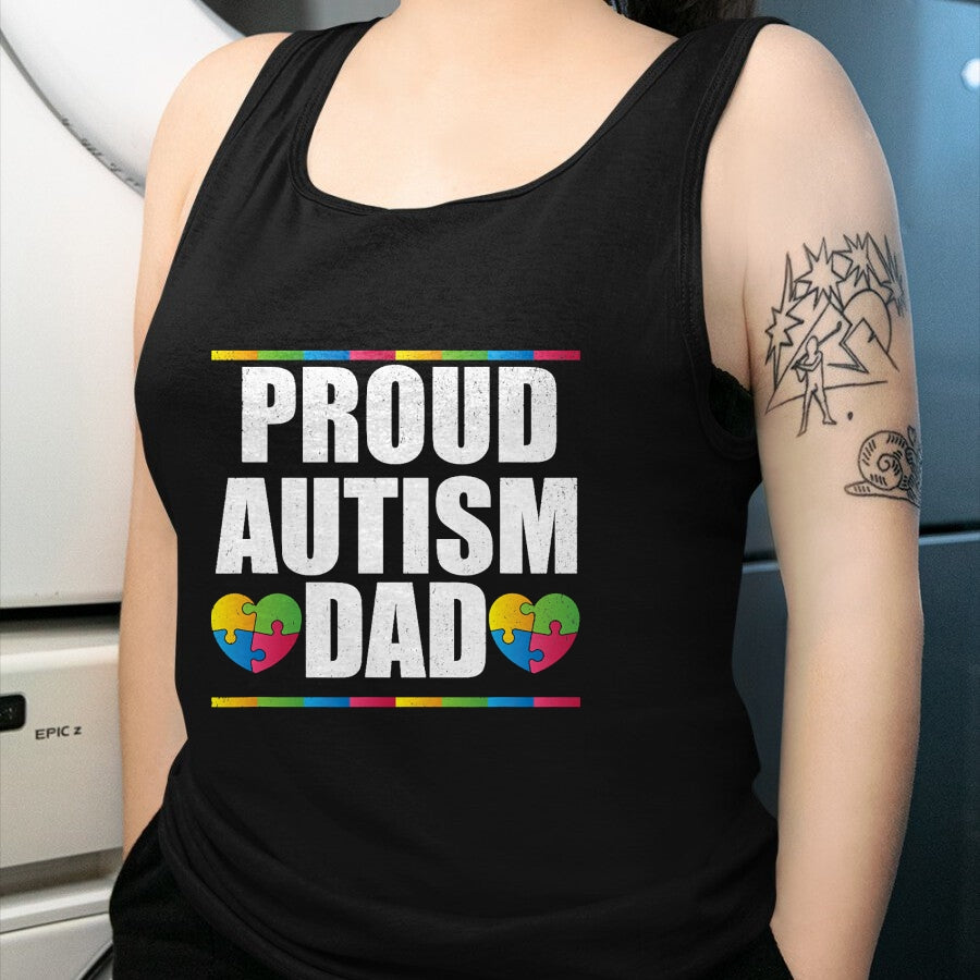 Gift for Dad Shirt, Funny Dad Unisex T-Shirt/Hoodie/Sweatshirt HLT00 – Proud Autism Dad T Shirt Father of Autistic Child