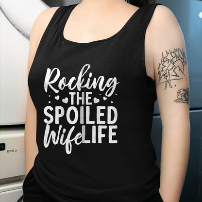 Best Wife Shirt, Wife and Husband Unisex T-Shirt/Hoodie/Sweatshirt HLT00 - Gift for wife T shirt, spoiled wife   Funny Spoiled Wife Art For Women Husband Spoiled Wife Life Zip (1)