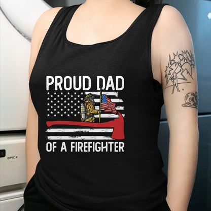 Gift for Dad Shirt, Funny Dad Unisex T-Shirt/Hoodie/Sweatshirt HLT00 – Fireman Father Son Daughter Proud Dad Of A Firefighter T-Shirt