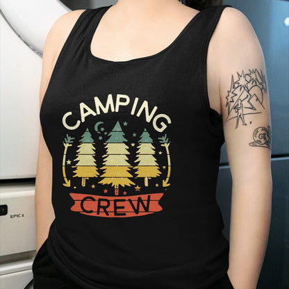 Funny Camping Shirt, Gift For Camping Lover Unisex T-Shirt/Hoodie/Sweatshirt HLT00 - Camping Crew Shirt Kids Family Camping Shirts Matching Group T-Shirt, Men, Black, 3X-Large