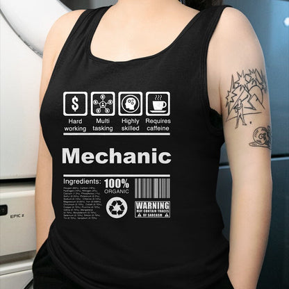 Best Mechanic Life Shirt, Funny Mechanic UnisexT-Shirt/Hoodie/Sweatshirt HLT00 - Mechanic Funny Nutritional Facts - For Mechanics T-Shirt