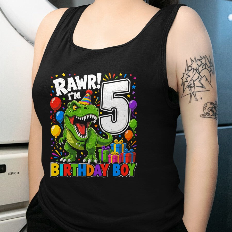 Best Dinosaur Lover Shirt, Funny Dinosaur UnisexT-Shirt/Hoodie/Sweatshirt HLT00 - Dinosaur 5th Five Rawr I_m 5 Birthday Boy T Rex Boys Gifts T-Shirt