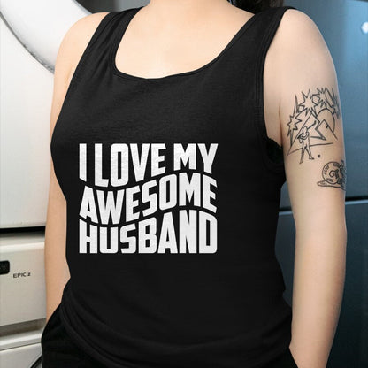 Best Wife Shirt, Wife and Husband Unisex T-Shirt/Hoodie/Sweatshirt HLT00 - I Love My Awesome Husband T-Shirt (2)