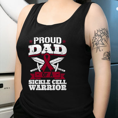 Gift for Dad Shirt, Funny Dad Unisex T-Shirt/Hoodie/Sweatshirt HLT00 – Proud Dad Of A Sickle Cell Warrior SCD Awareness Father T-Shirt