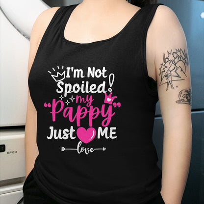 Best Wife Shirt, Wife and Husband Unisex T-Shirt/Hoodie/Sweatshirt HLT00 - I'm Not Spoiled My Pappy Just Loves Me a Team Kids Matching T-Shirt