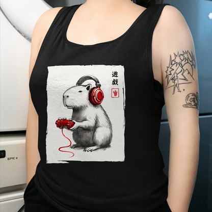 Cute Capybara Shirt, Funny Capybara Unisex T-Shirt/Hoodie/Sweatshirt HLT00 - Gamer Japanese Art Men Women Teens Kids Funny Capybara T-Shirt