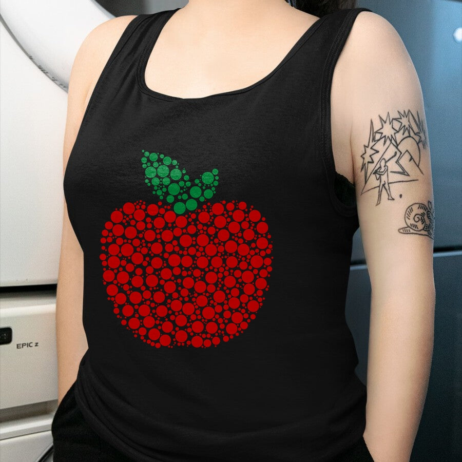 Best Teacher Shirt, Funny Teacher UnisexT-Shirt/Hoodie/Sweatshirt HLT00 - Apple Dot Pattern Art Teacher Appreciation Men Women Humor T-Shirt