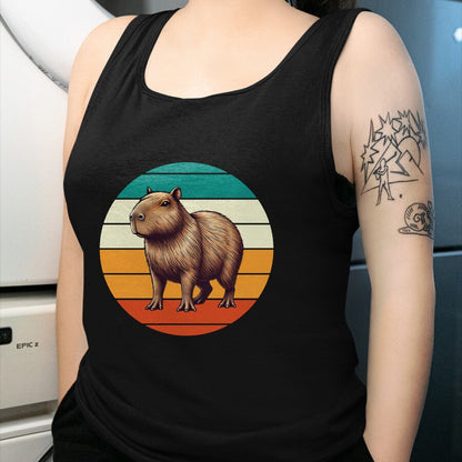 Cute Capybara Shirt, Funny Capybara Unisex T-Shirt/Hoodie/Sweatshirt HLT00 - Retro Capybara Art Long Sleeve T-Shirt