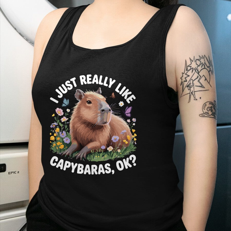 Cute Capybara Shirt, Funny Capybara Unisex T-Shirt/Hoodie/Sweatshirt HLT00 - Funny Capybara Art for Men Women Kids Capy Rodent Capybara T-Shirt