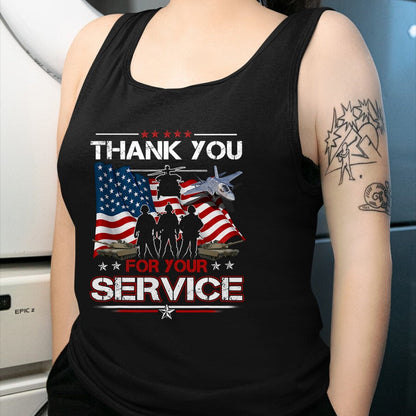Proud Veteran Shirt, Funny Veteran UnisexT-Shirt/Hoodie/Sweatshirt HLT00 - Thank You for Your Service US Flag Patriotic Veterans Day T-Shirt