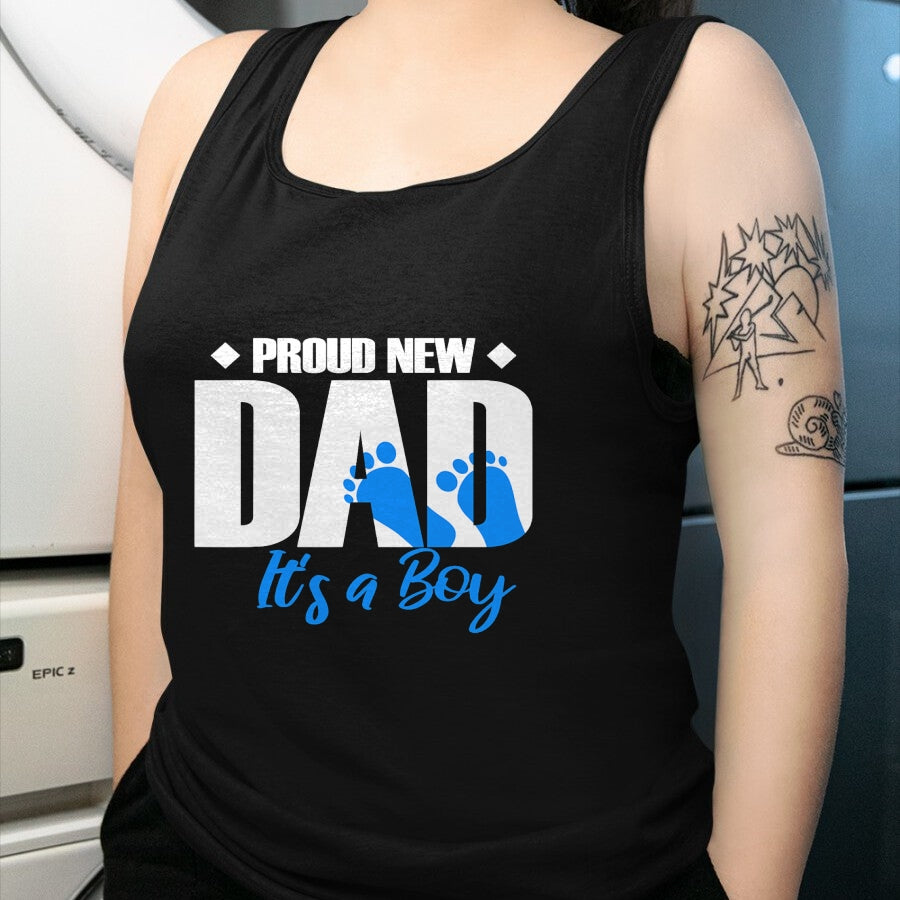 Gift for Dad Shirt, Funny Dad Unisex T-Shirt/Hoodie/Sweatshirt HLT00 – Mens Proud New Dad It_s A Boy T-Shirt
