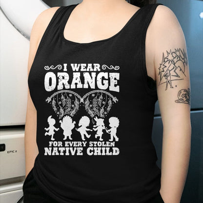 Native American T-Shirts, Vintage Native American Unisex T-Shirt/Hoodie/Sweatshirt HLT00 - Indian Pride Native American Orange For Native Child