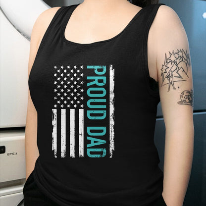 Gift for Dad Shirt, Funny Dad Unisex T-Shirt/Hoodie/Sweatshirt HLT00 – Proud dad US american flag gift for father_s day T-Shirt