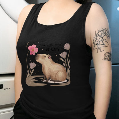 Cute Capybara Shirt, Funny Capybara Unisex T-Shirt/Hoodie/Sweatshirt HLT00 - Cute Dont Worry Be Capy Capybara Girls Boys Kids Youth Women T-Shirt