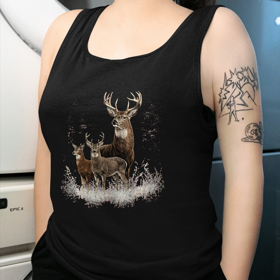 Funny Hunting Shirt, Gift For Hunting Lover Unisex T-Shirt/Hoodie/Sweatshirt HLT00 - Deer Forest Nature Lover Vintage Deer Hunting Hunter T-Shirt, Men, Black, 3X-Large