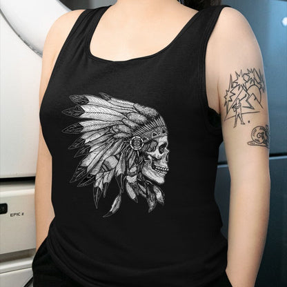 Native American T-Shirts, Vintage Native American Unisex T-Shirt/Hoodie/Sweatshirt HLT00 - American Motorcycle Skull Native Indian Eagle Chief Vintage (1)