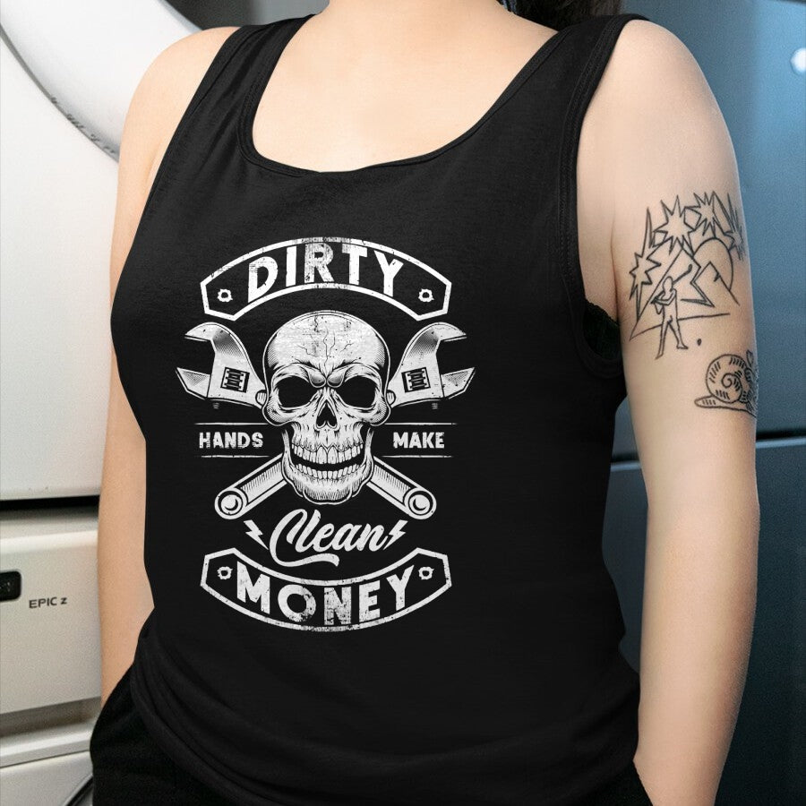 Best Mechanic Life Shirt, Funny Mechanic UnisexT-Shirt/Hoodie/Sweatshirt HLT00 - My Hands May Be Dirty But My Money is Clean Mechanic Repair T-Shirt