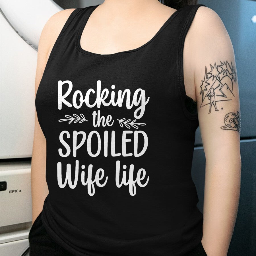 Best Wife Shirt, Wife and Husband Unisex T-Shirt/Hoodie/Sweatshirt HLT00 - Gift for wife T shirt, spoiled wife   Funny Spoiled Wife Art For Women Girls Husband Spoiled Wife Pr (27)