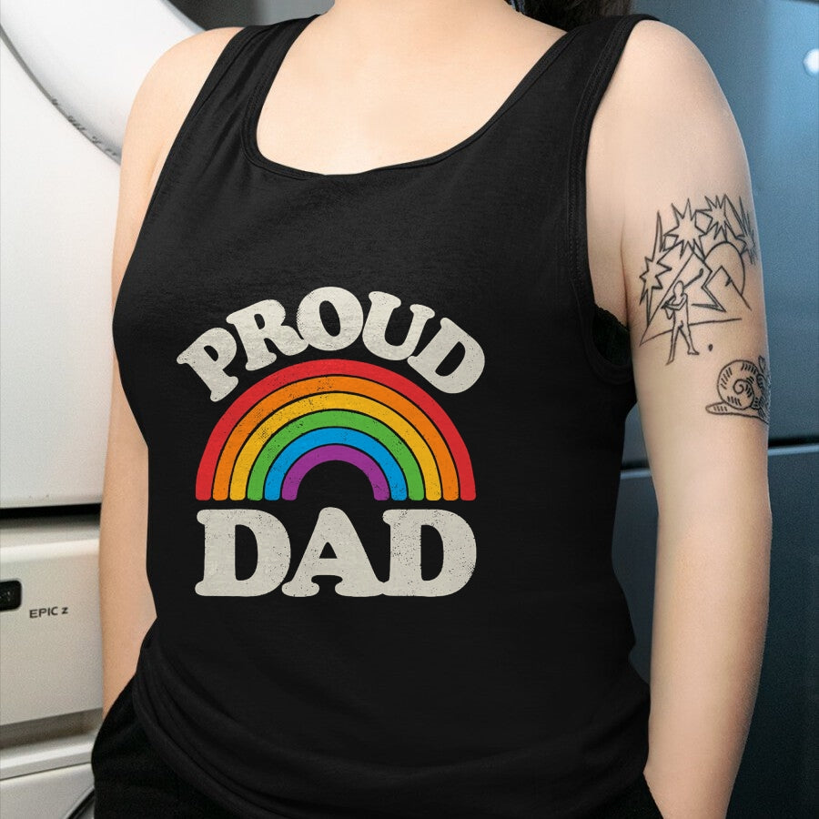 Gift for Dad Shirt, Funny Dad Unisex T-Shirt/Hoodie/Sweatshirt HLT00 – LGBTQ Proud Dad Gay Pride LGBT Ally Rainbow Father_s Day T-Shirt
