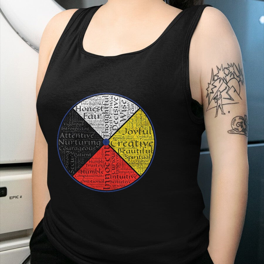 Native American T-Shirts, Vintage Native American Unisex T-Shirt/Hoodie/Sweatshirt HLT00 - Native American Words Of The Medicine Wheel 1