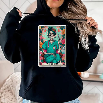 Funny Nurse Shirt, Nurse Unisex T-Shirt/Hoodie/Sweatshirt HLT00 - The Nurse Tarot Card T-Shirt