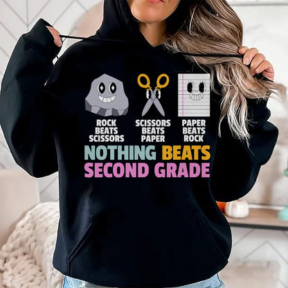 Best Teacher Shirt, Funny Teacher UnisexT-Shirt/Hoodie/Sweatshirt HLT00 - Nothing Beats 2nd Second Grade Back to School Teacher Kids T-Shirt