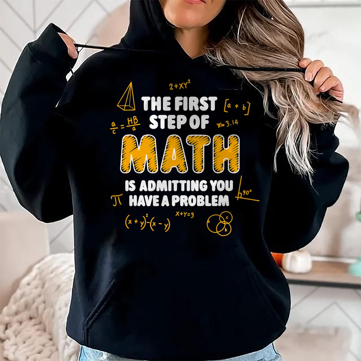 Best Teacher Shirt, Funny Teacher UnisexT-Shirt/Hoodie/Sweatshirt HLT00 - The First Step of Math Rab is Admitting You Have A Problem T-Shirt